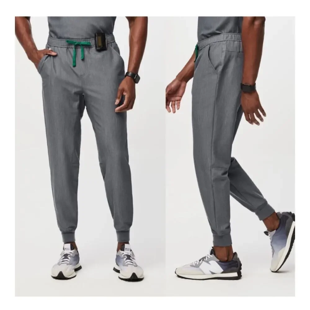 Figs Tansen Jogger Scrub Pants Men’s Gray Green Drawstring Size L MXXSW2004